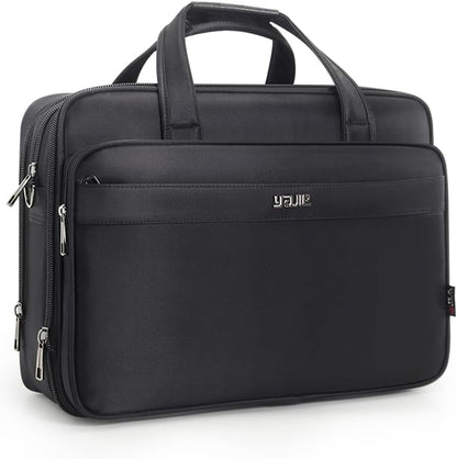 Men's professional canvas laptop briefcase tote for business, work, and daily commute.