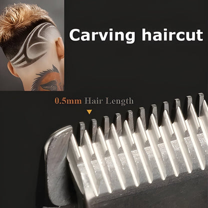 Men's professional gold electric shaver kit, cordless clippers & trimmer for ultimate grooming.