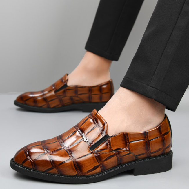 Premium men's slip-on formal shoes, offering ultimate comfort & sharp style for any professional business setting.