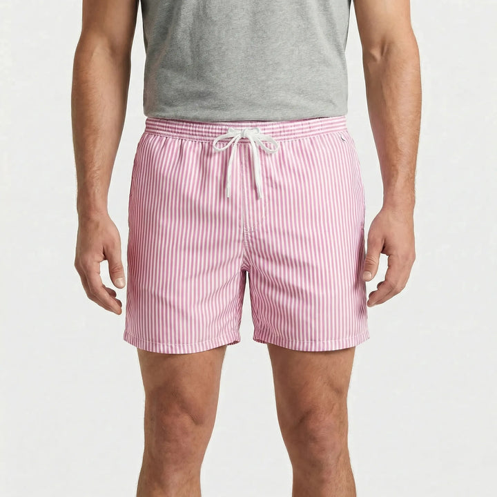Gerard men's quick-dry striped swim shorts, ideal for summer fashion & beach vacation essentials.
