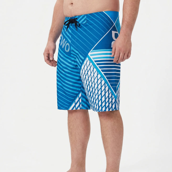 Stylish men's beach shorts with quick-dry fabric, ideal for summer vacation & athletic activities.