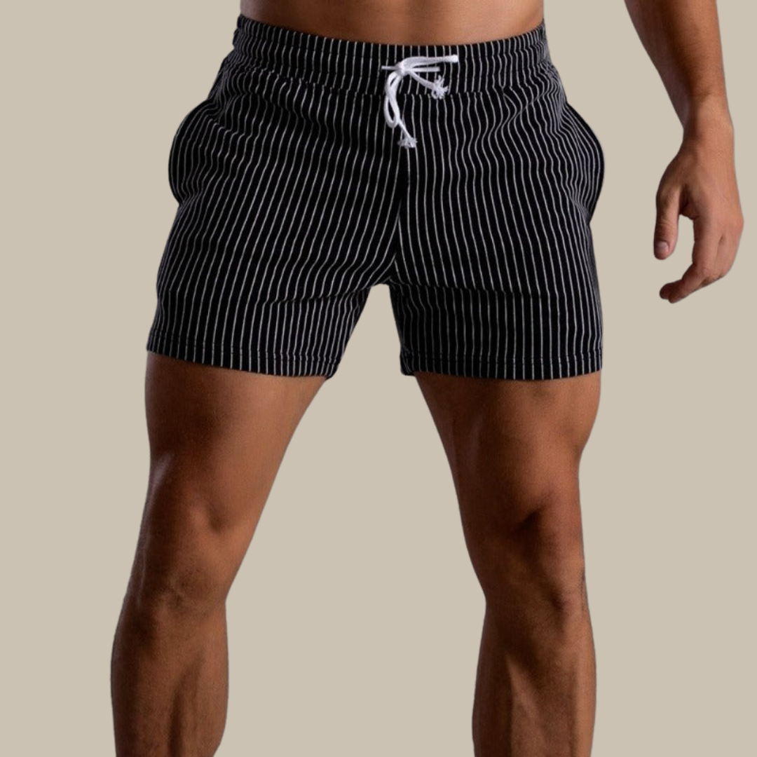 Stylish men's quick-dry athletic shorts, ideal for swimming, pool & vacation.