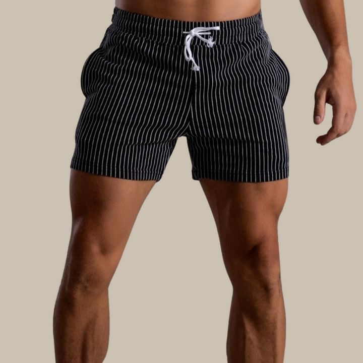 Stylish men's quick-dry athletic shorts, ideal for swimming, pool & vacation.
