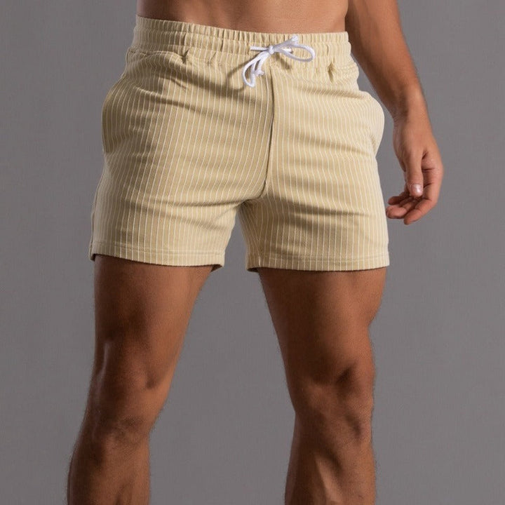 Modern men's quick-dry swim shorts, vacation wear, stylish & practical.