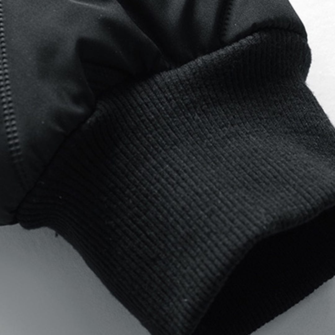 Stylish men's zip-up quilted bomber jacket. Modern casual outerwear for fall/winter. Warm and comfortable.