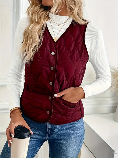 Versatile men's bomber vest, quilted exterior, soft sherpa interior. Essential fall & winter fashion.