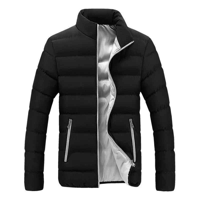 Warm men's casual jacket, a lightweight quilted puffer for superior comfort and modern men's fashion.