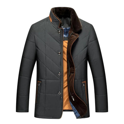 Men's quilted winter jacket for warmth & everyday style. Ideal cold weather outerwear, comfort fit.