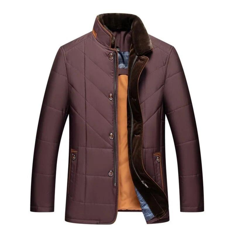 Stylish men's quilted winter jacket. Warm outerwear for cold weather, perfect for urban & travel fashion.