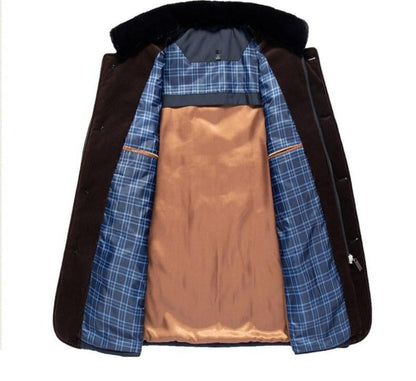 Essential men's warm quilted winter jacket for ultimate cold weather comfort and modern everyday urban style.