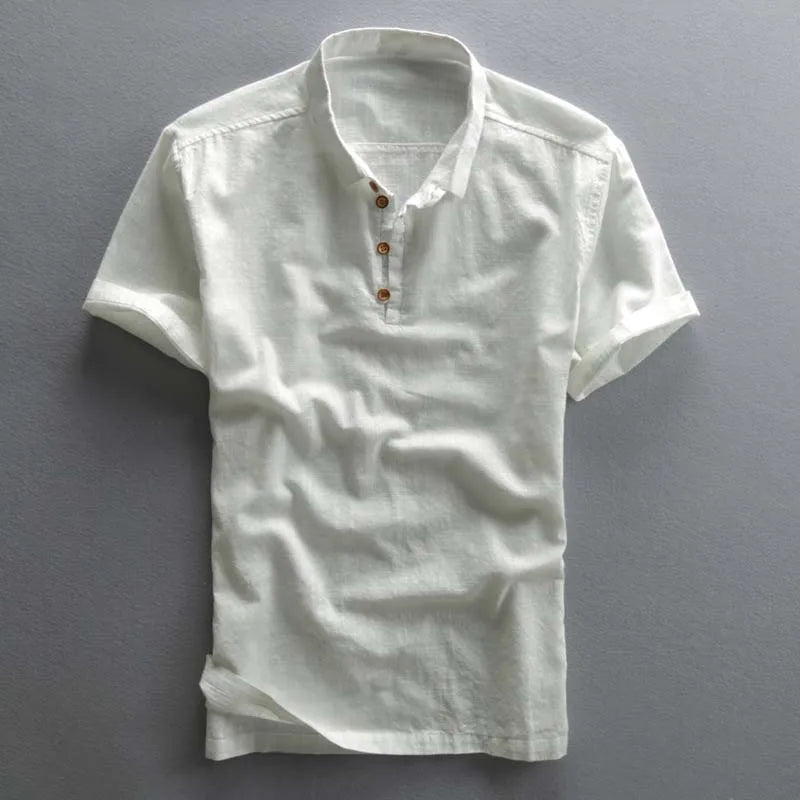 Men's Rafael summer polo shirt, breathable short sleeve design for cool, stylish comfort.