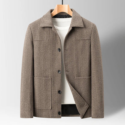 Men's Ravello Classic Herringbone Jacket. Sophisticated tailored outerwear for timeless men's fashion.