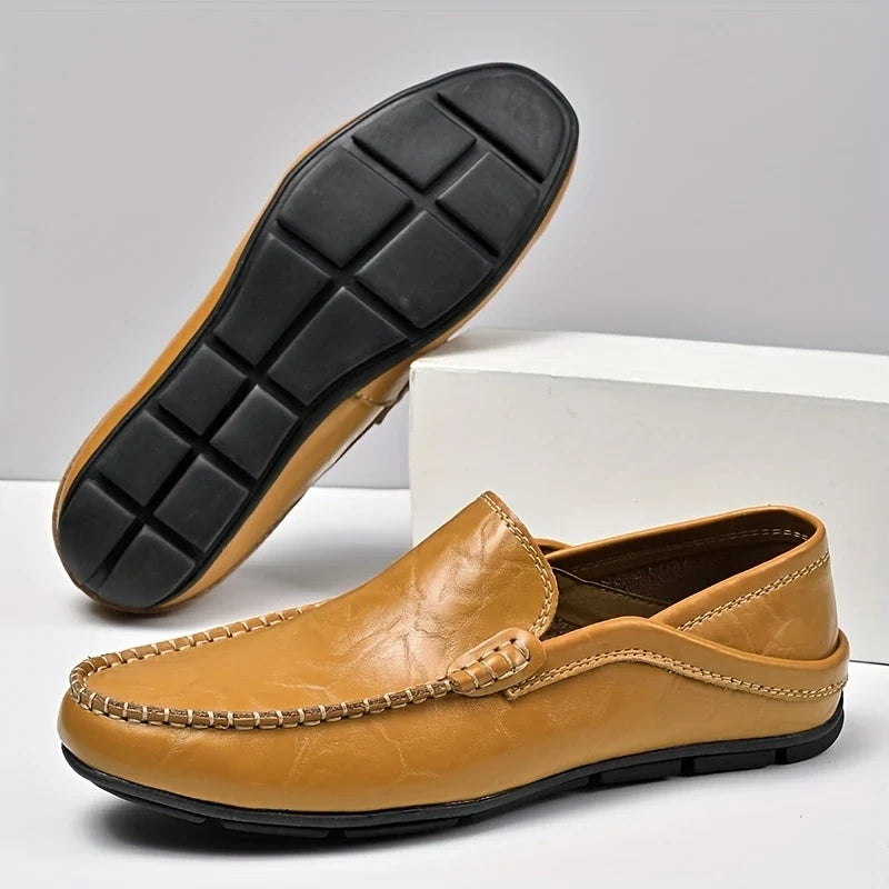 Versatile men's Ravello Italian slip-on loafers, ideal dress shoes for both formal and casual outfits.