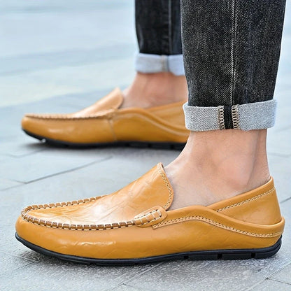 Easy slip-on men's Ravello Italian loafers, stylish and convenient casual dress footwear for modern men.