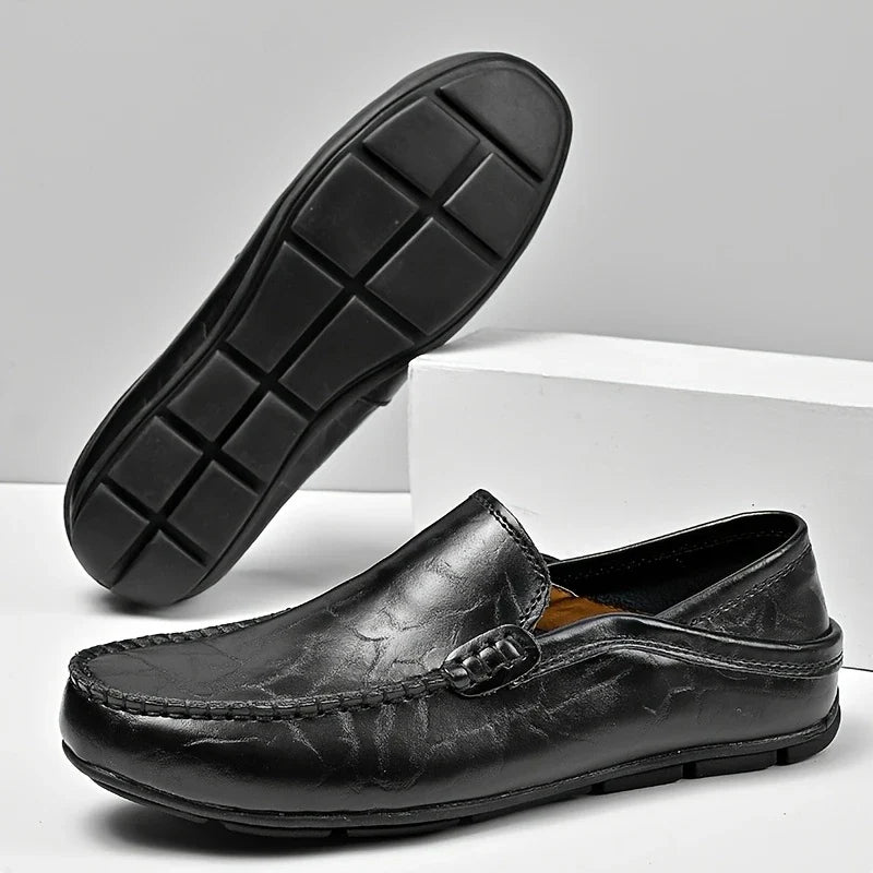 Elegant men's Ravello Italian slip-on loafers, ideal classic dress shoes for office or smart casual events.