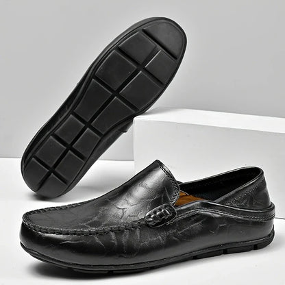 Elegant men's Ravello Italian slip-on loafers, ideal classic dress shoes for office or smart casual events.