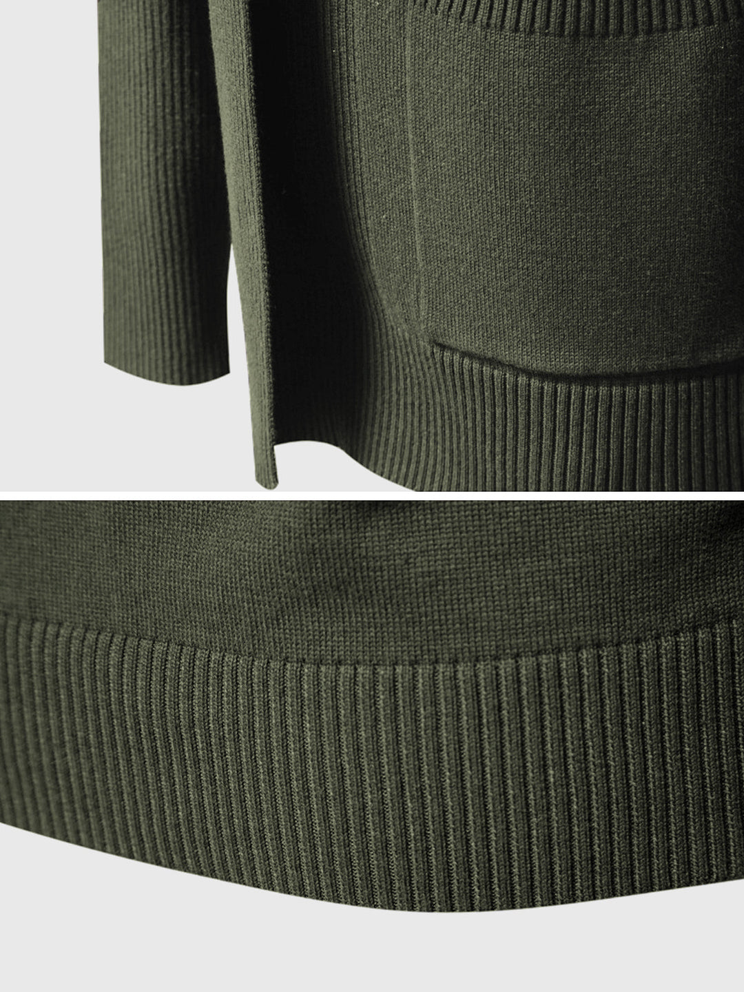 Back view of the comfortable men's Ravenna v-neck cardigan in stone, great as stylish outerwear.