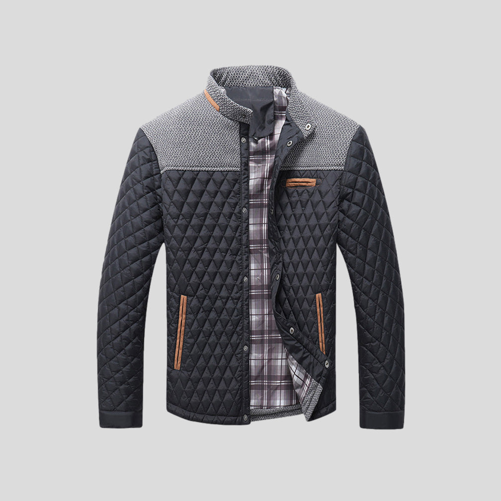 Men's Ray quilted winter jacket, providing warmth & modern style. Ideal casual outerwear for cold weather.