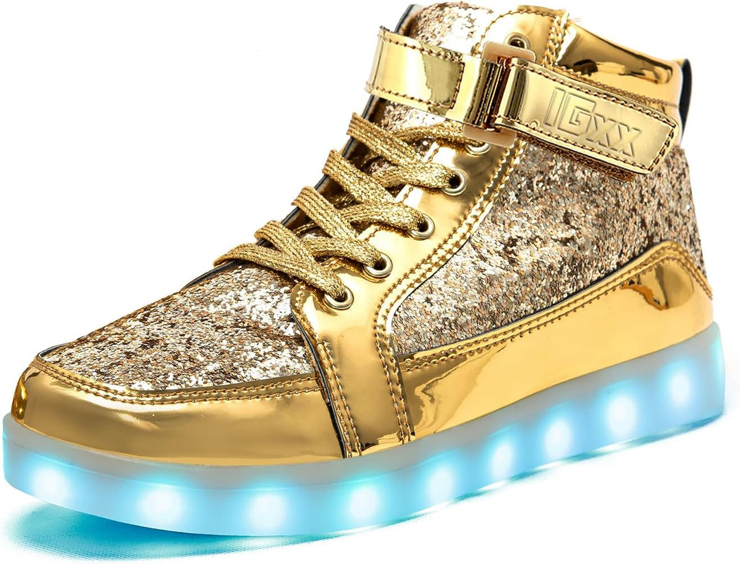 Men's glow LED shoes, rechargeable and fashionable for any party or festival.