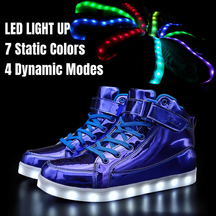 Festival men's rechargeable LED shoes, light-up glow for unforgettable nights.
