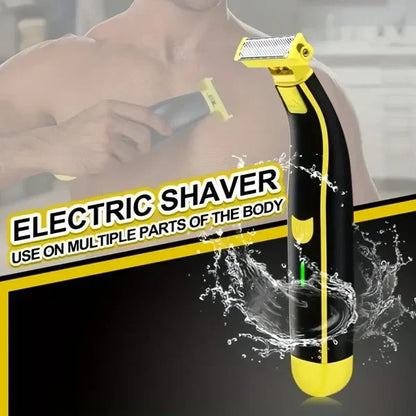 Cordless electric wet/dry shaver for men, ideal for smooth shaves & precise trimming.