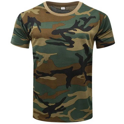 Men's Recon Camo Performance T-Shirt, moisture-wicking athletic activewear for workout & outdoor training.