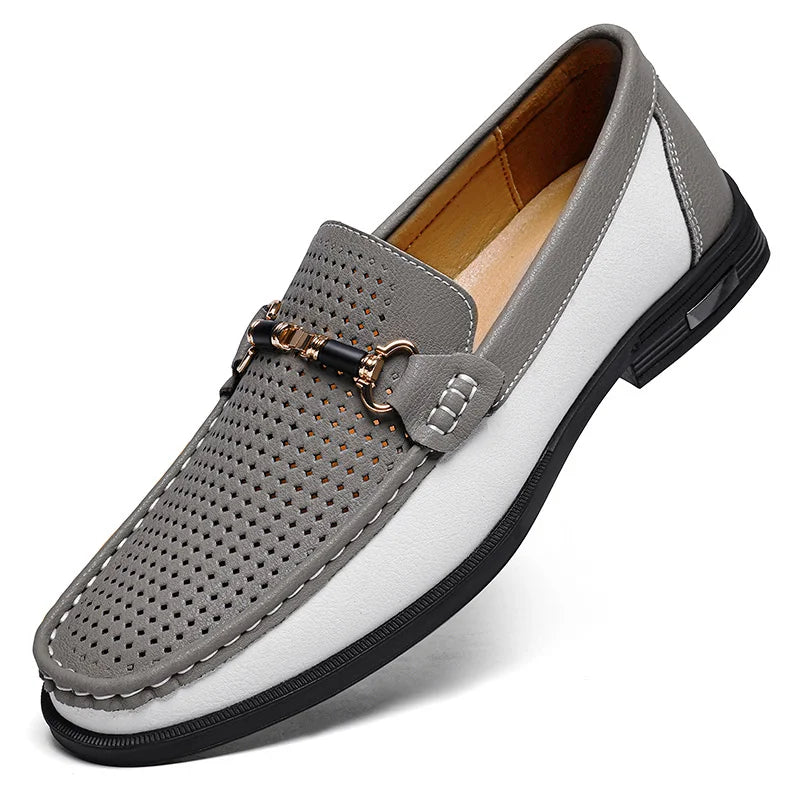 Premium men's slip-on comfort loafers for dress, casual, and business attire; all-day support.