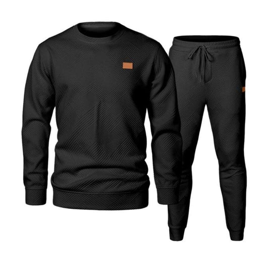 Men's relaxed fit 2-piece sweatsuit set, perfect for casual comfort & everyday loungewear.