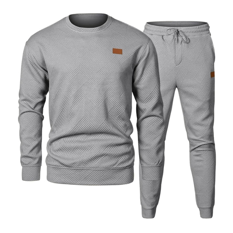 Premium men's relaxed fit 2-piece sweatsuit set, perfect casual loungewear for modern men.