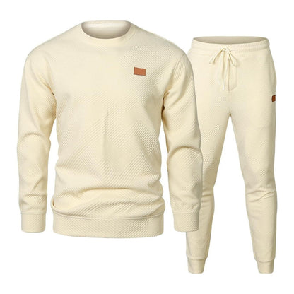 Men's ultimate comfort sweatsuit, a relaxed fit 2-piece set, ideal for casual wear, lounging, or light exercise.