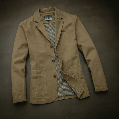 Men's relaxed fit blazer, polished style for modern men. Comfortable & versatile tailored jacket.
