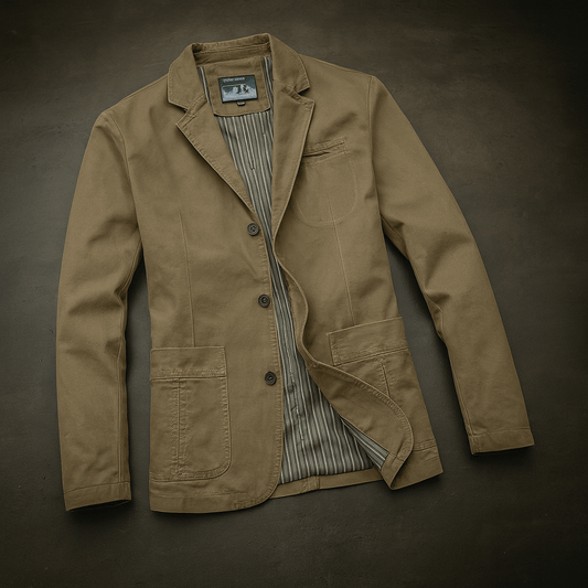 Men's relaxed fit blazer, polished style for modern men. Comfortable & versatile tailored jacket.