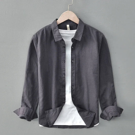 Men's relaxed fit breathable shirt in light blue, perfect for warm weather and everyday casual style.