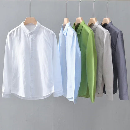 Men's casual button-down shirt, breathable and relaxed fit, ideal for warm weather everyday style.