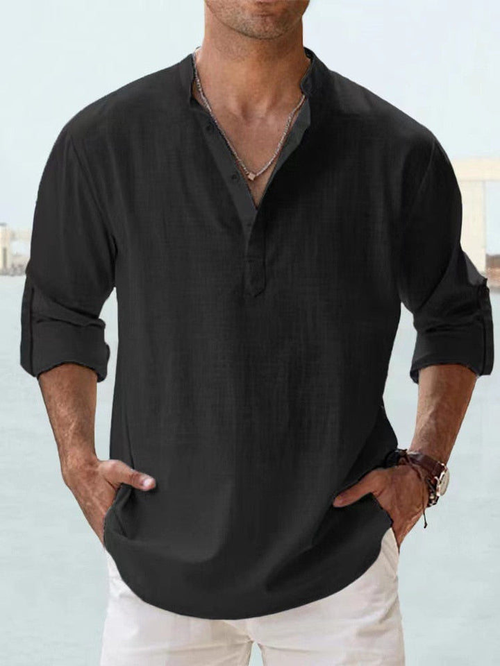 Stylish men's casual short sleeve button-down summer shirt with a relaxed fit for breezy warm weather fashion.