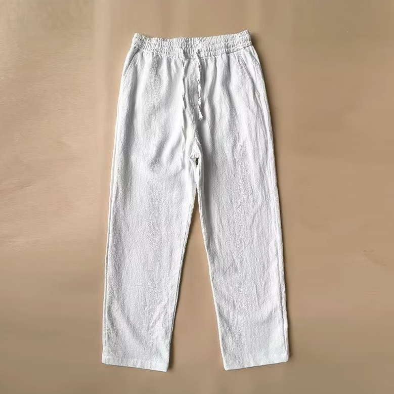 Men's fashion: Relaxed fit breathable summer pants, offering lightweight comfort and casual style for warm weather.