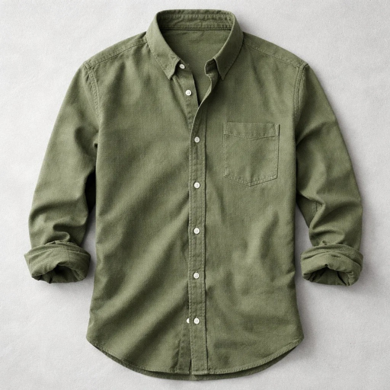 Comfortable men's long sleeve relaxed button-down shirt. Perfect for casual everyday wear & fashion.