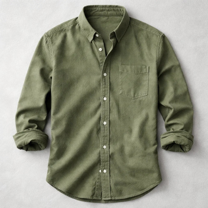 Comfortable men's long sleeve relaxed button-down shirt. Perfect for casual everyday wear & fashion.