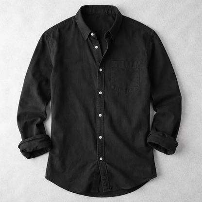 Relaxed fit men's long sleeve casual button-down shirt. Comfortable, versatile for modern everyday fashion.