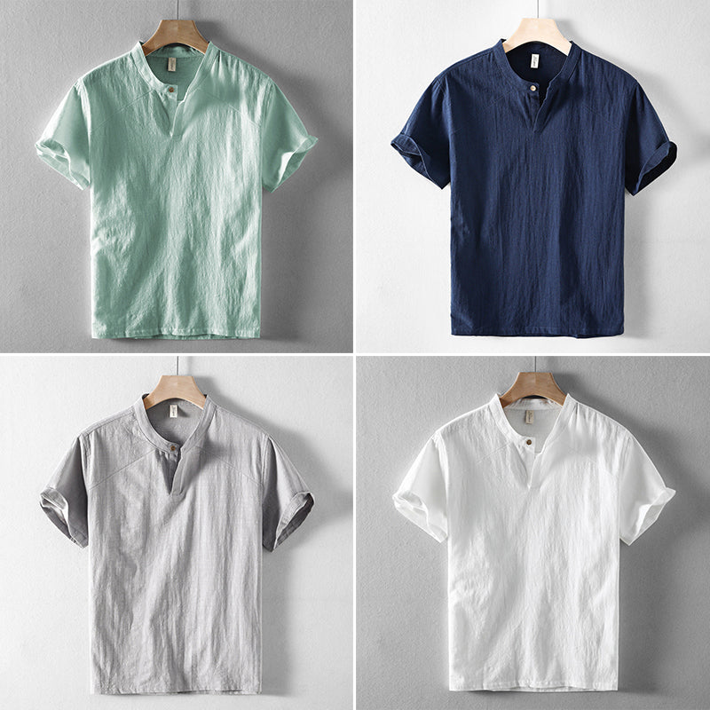 Achieve relaxed everyday style with this men's casual button-down shirt, perfect for spring.