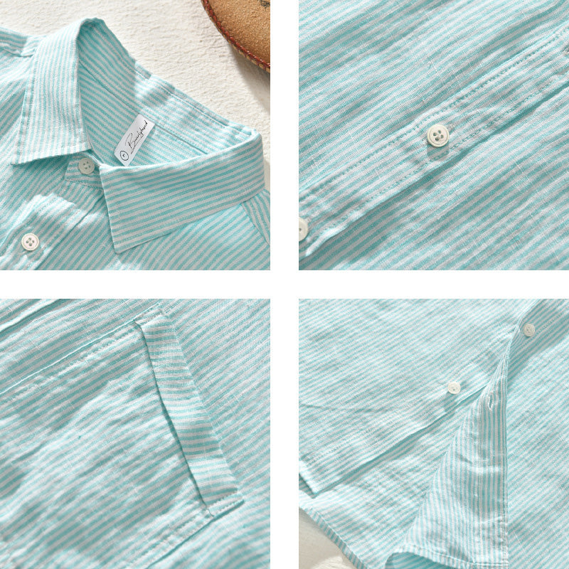 Casual men's relaxed fit shirt. This comfortable, lightweight button-up is ideal for summer, offering everyday style.