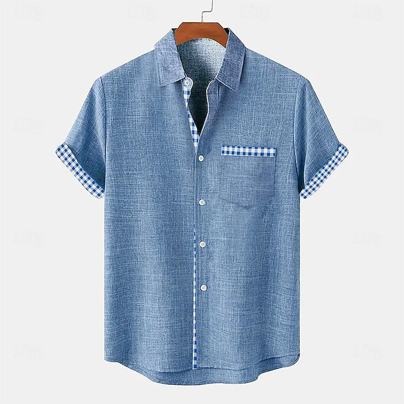 Comfortable relaxed fit men's shirt, ideal for casual wear. Stylish button-up for everyday and summer fashion.