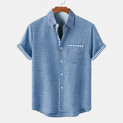 Comfortable relaxed fit men's shirt, ideal for casual wear. Stylish button-up for everyday and summer fashion.