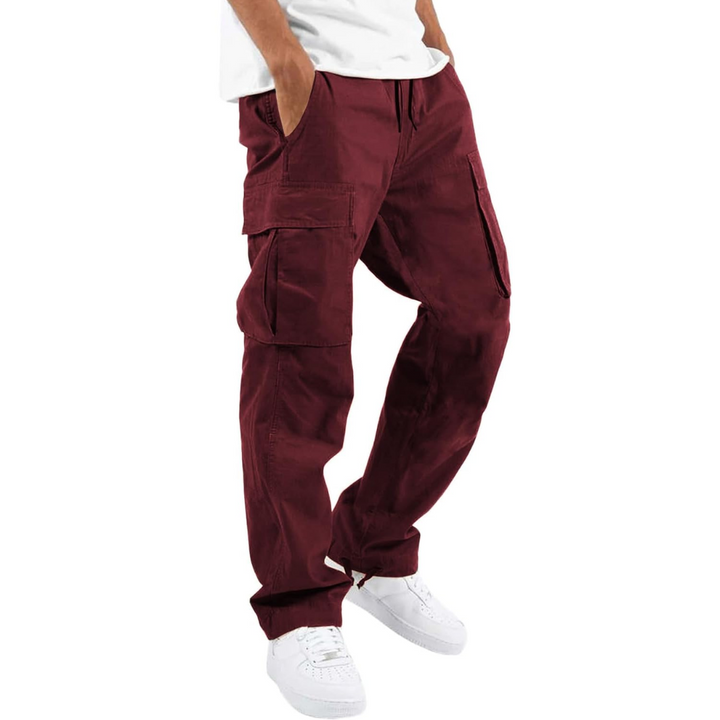 Comfortable men's relaxed fit cargo joggers, perfect for casual streetwear and active lifestyles.