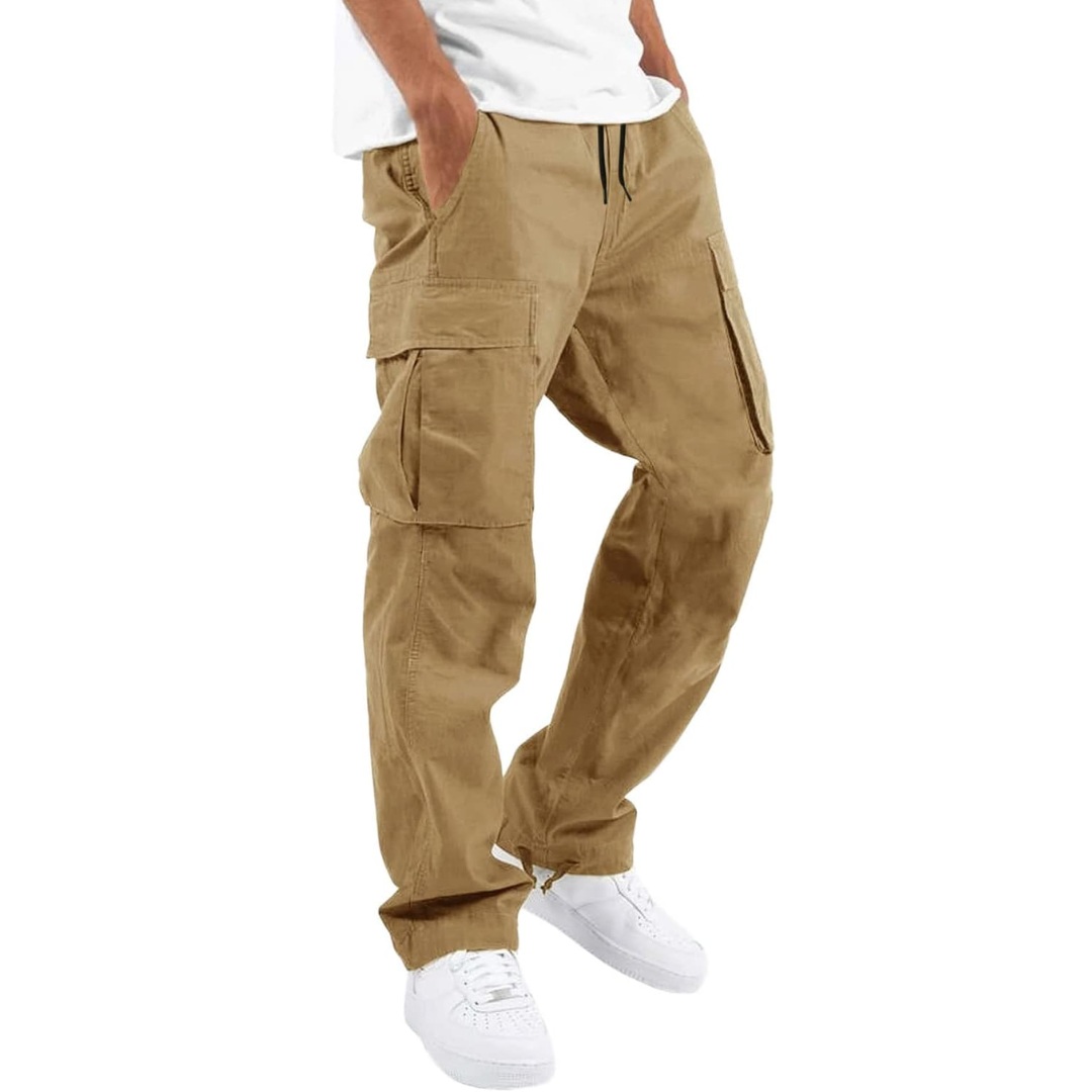 Soft, comfortable men's relaxed fit cargo joggers, versatile casual pants for daily use.