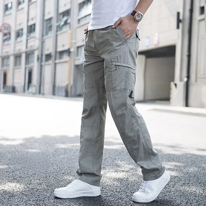 Comfortable men's relaxed fit cargo pants, perfect for everyday casual and street style, with utility pockets.