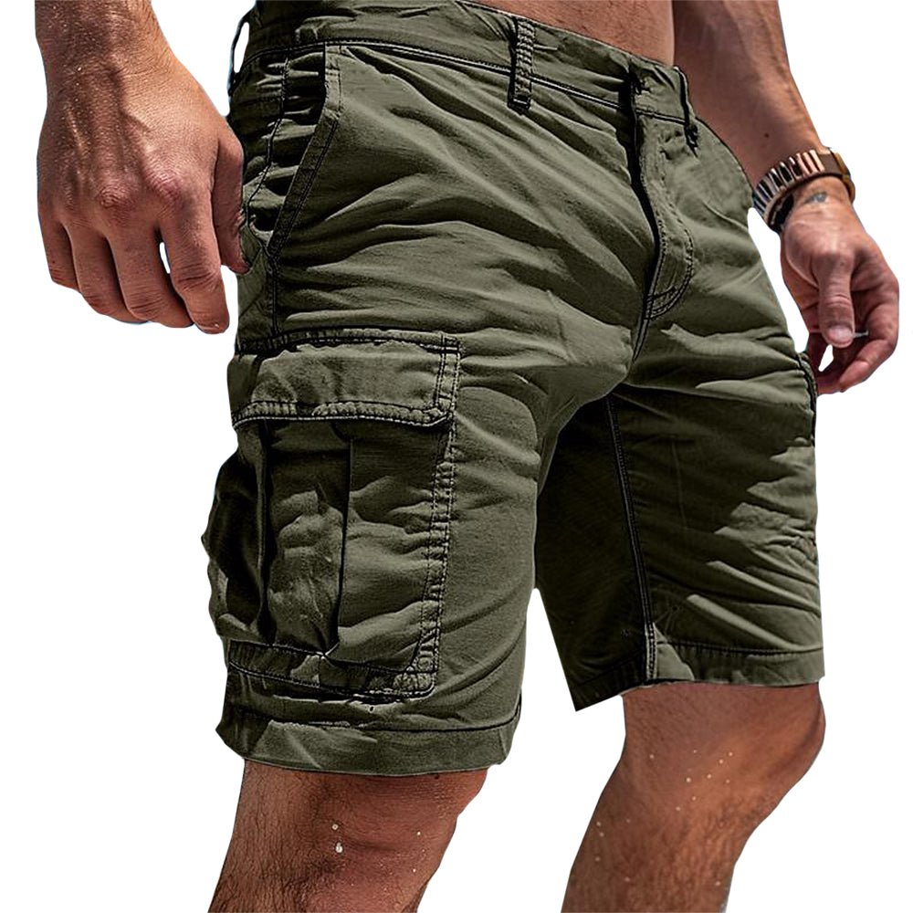 Comfortable men's relaxed fit cargo shorts, ideal for casual summer outings and daily wear, offering freedom of movement.