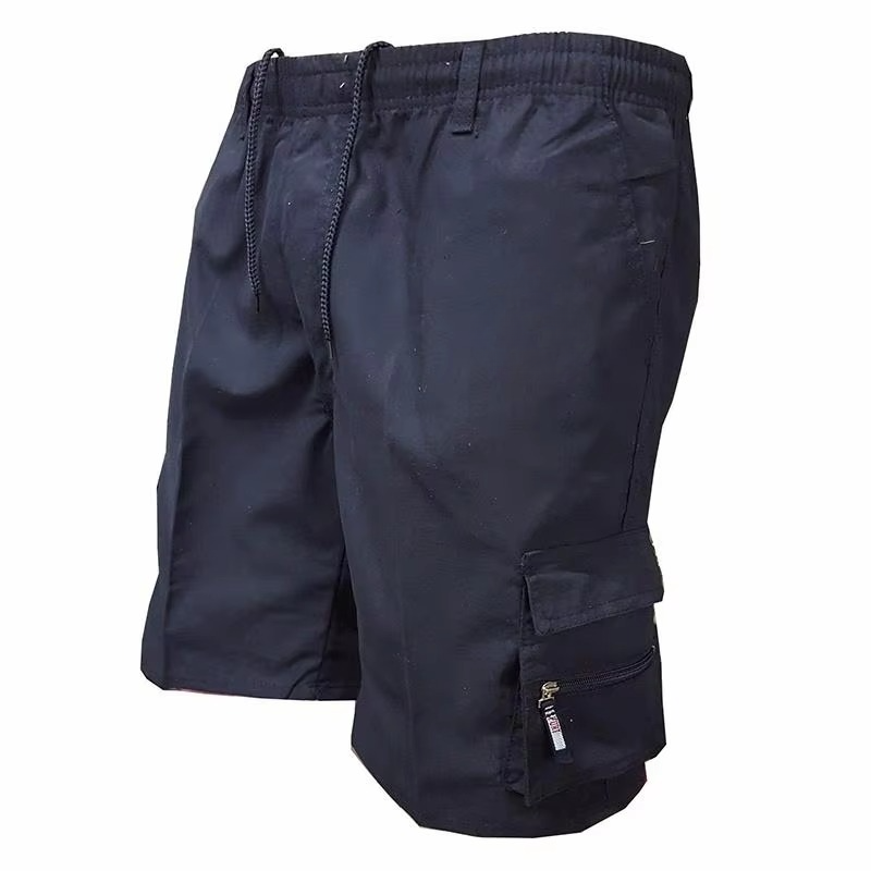 Durable men's multi-pocket cargo shorts, perfect for outdoor activities or work. Relaxed fit.