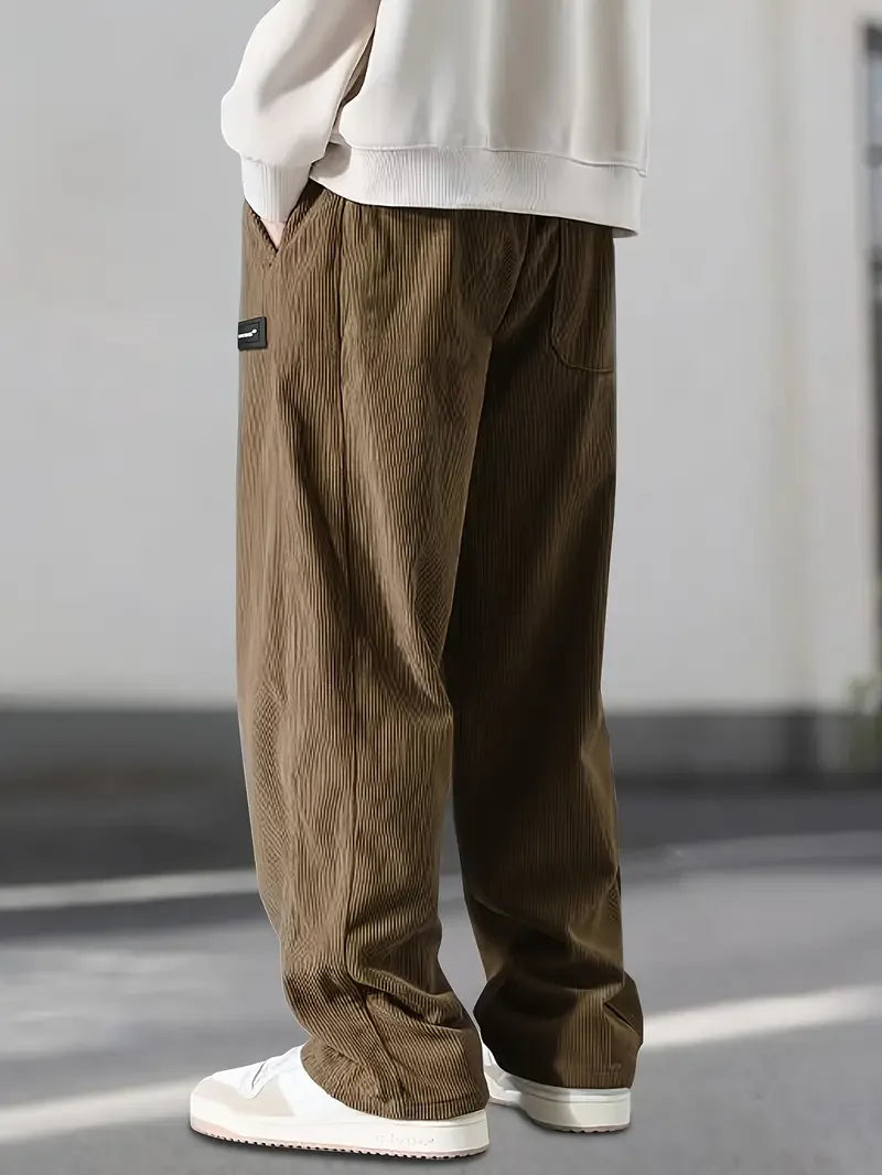 Grey men's comfort pants with a relaxed fit, great for casual wear and daily routine.