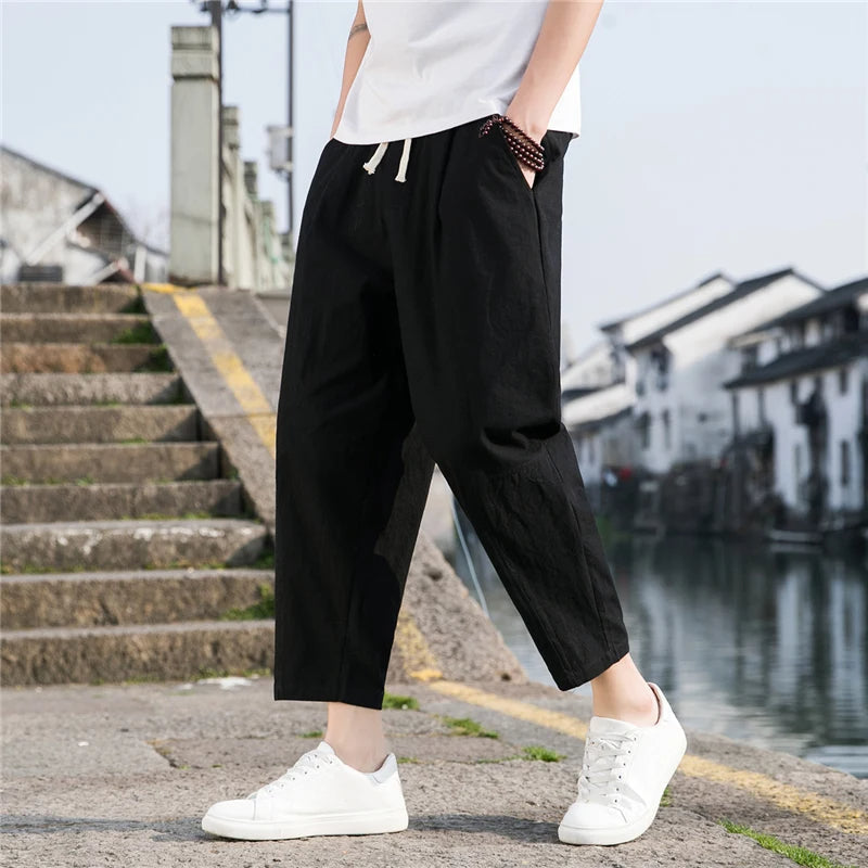 Soft, relaxed fit men's comfort pants. Ideal for casual, breathable everyday wear during spring & summer.